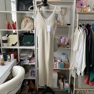 Petal and pup knit beige dress
